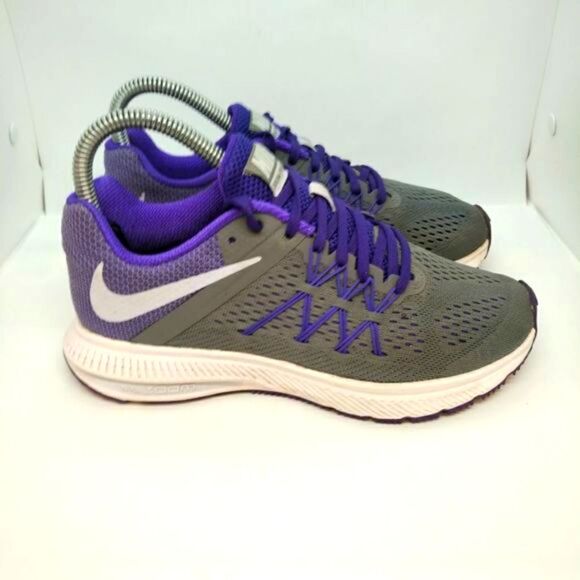 Nike Zoom Winflo 3 Running Sneakers Shoes Women's Size 6 Purple Grey Nike Colorf - Picture 2 of 9